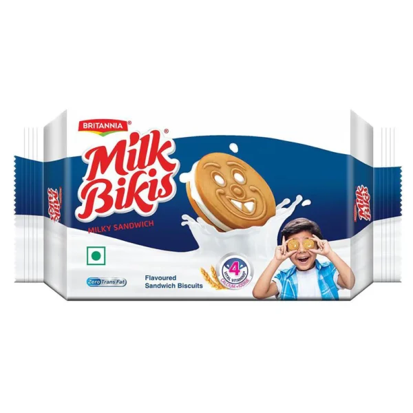 Britannia Milk Bikis Milky Sandwich Biscuits 200 g