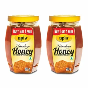 Apis Himalaya Honey, 500g (Buy 1 Get 1 Free) | 100% Pure| No Added Sugar or Adulteration
