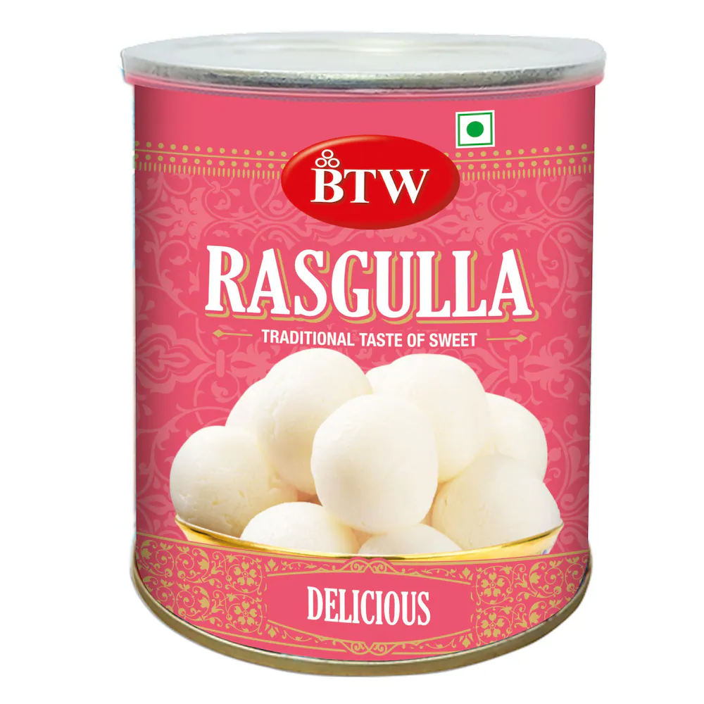 BTW Rasgulla 1 Kg (Rasagulla / Rosogulla / Roshogolla | Indian Mithai / Festive Sweets Gift Pack / Box | Diwali Sweet Gifts)