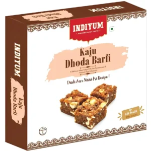Indiyum Kaju Dodha Burfi | Treditional Indian Sweets | Classic Dodha Burfi Made Special with Kaju & Nuts 200g