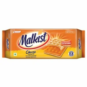 Malkist Cheese Flavoured Cracker Biscuits (family pack) - 144g (Pack of 4 ) with cashback offer