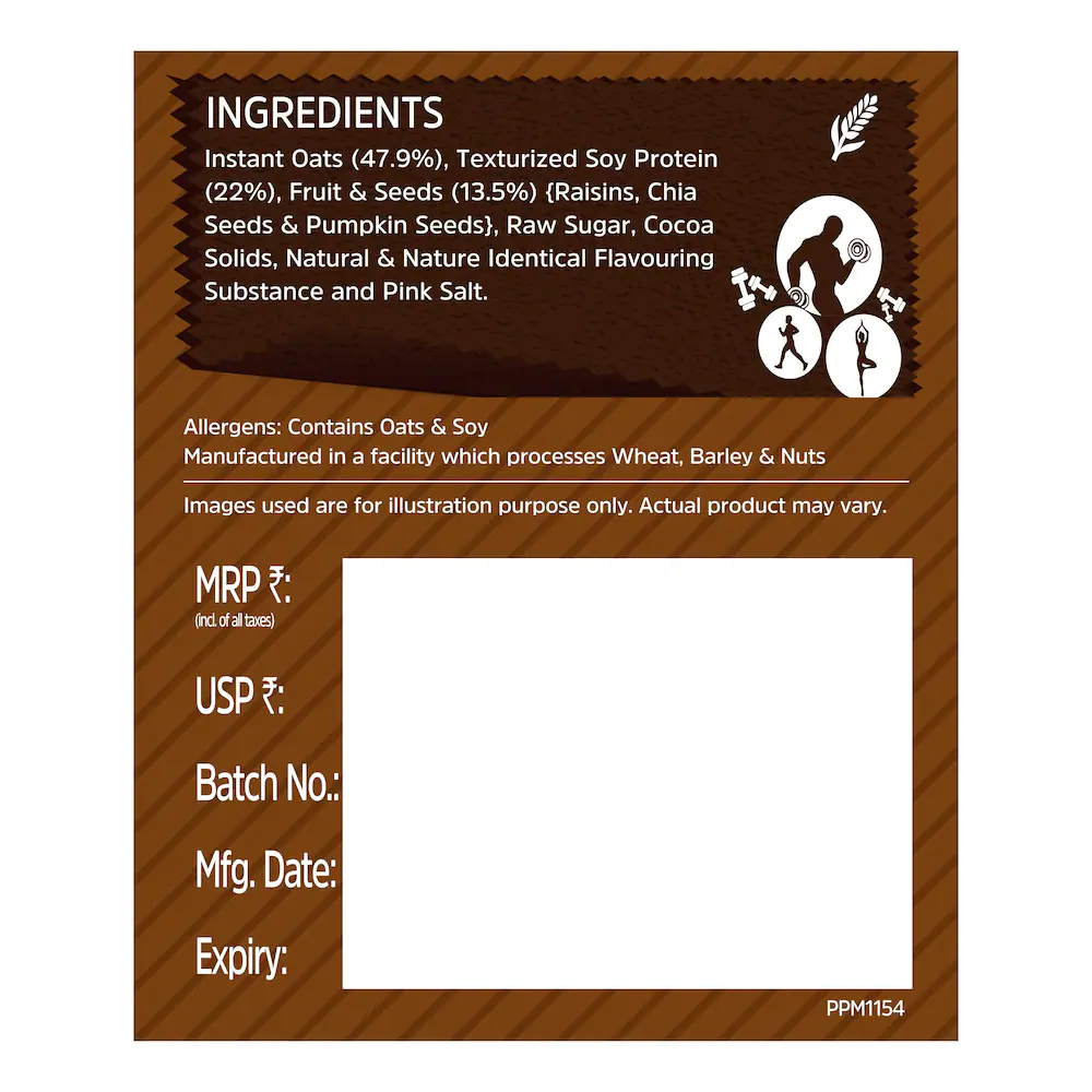 MuscleBlaze Fit High Protein Oats 400 g | Dark Chocolate | 22 g Protein | Rolled Oats | Breakfast Cereals for Weight Management - Image 7