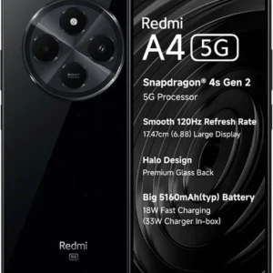 Redmi A4 5G, 4GB Ram, 128GB Storage, Starry Black, Smartphone