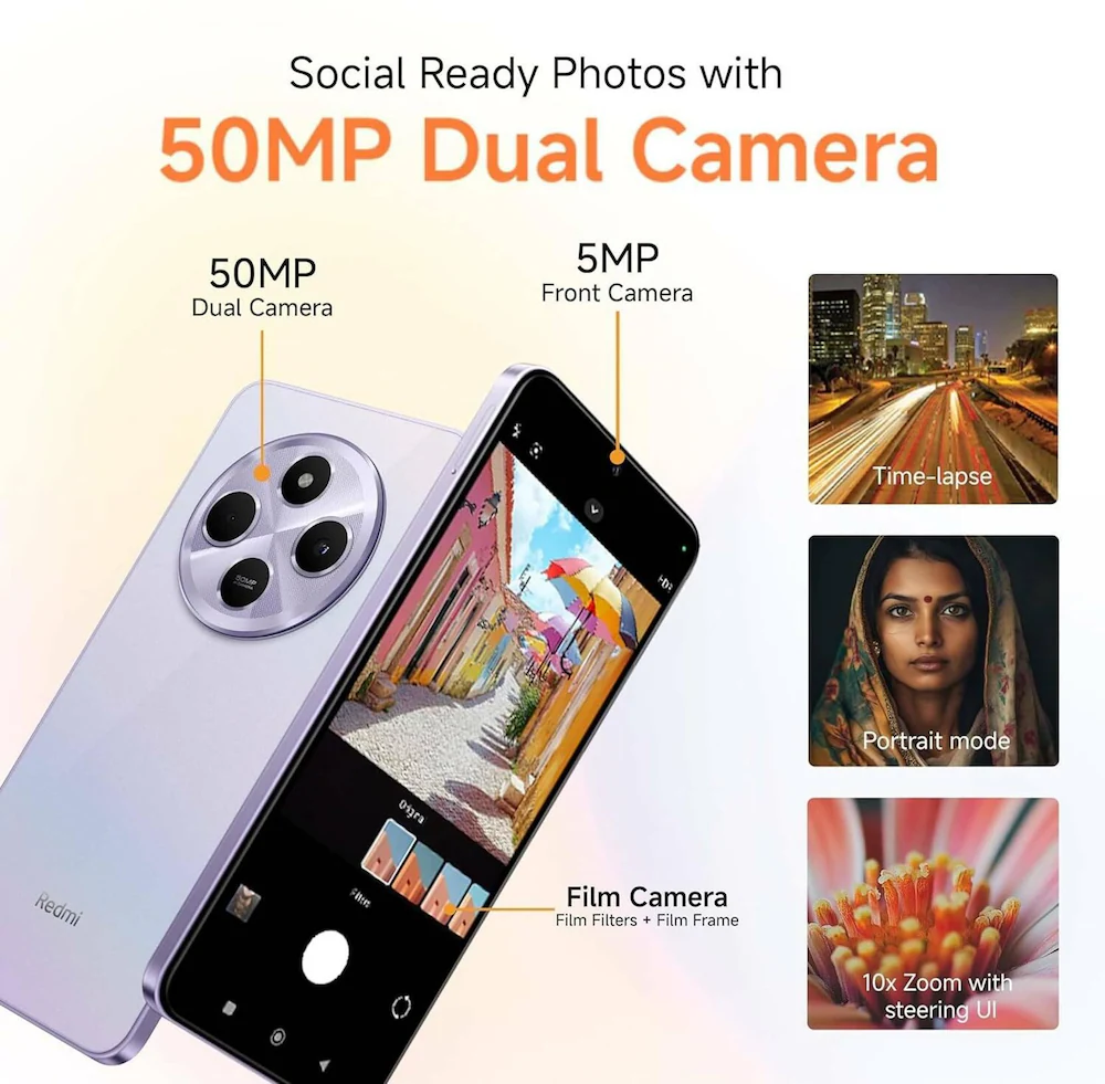 Redmi A4 5G, 4GB Ram, 128GB Storage, Starry Black, Smartphone - Image 2