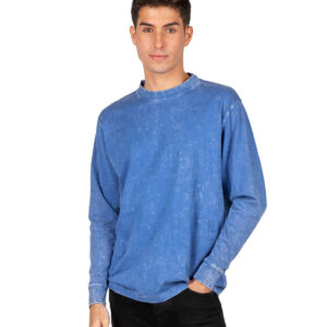Men's / Unisex Stone Wash Long Sleeve T-shirt