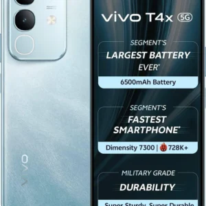 Vivo T4x 5G, 8GB Ram, 256GB Storage, Marine Blue, Smartphone